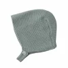 Aquarelle green baby knit bonnet