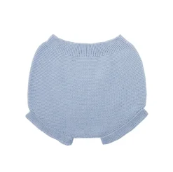 Baby blue knit bloomer with ruffles