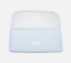 Baby diaper changer. Blue stripes