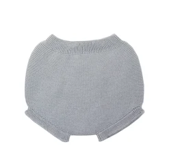 Baby grey knit bloomer with ruffles
