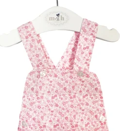 Baby romper pink flowers