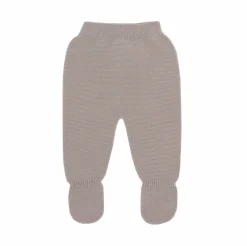 Beige thick knit baby leggings