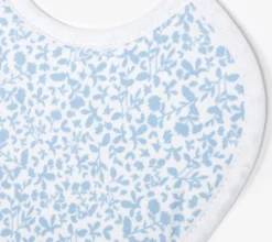 Big bib blue leaves