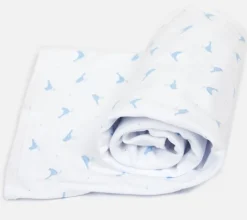 Blue birds swaddle blanket