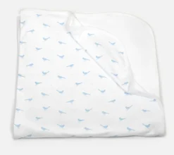 Blue birds swaddle blanket