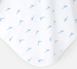 Blue birds swaddle blanket