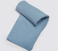 Blue knitted blanket