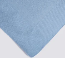 Blue knitted blanket