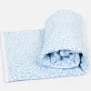 Blue leaves swaddle blanket