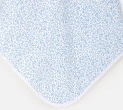 Blue leaves swaddle blanket