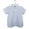 Blue stripes shirt. Short sleeves.