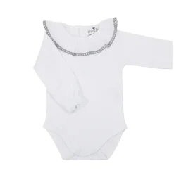 Bodysuit lace batiste in gray