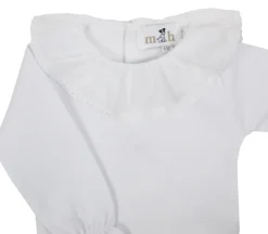 Bodysuit lace batiste in white