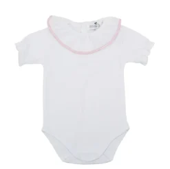 Bodysuit s/s lace batiste in pink