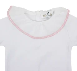 Bodysuit s/s lace batiste in pink