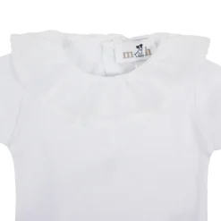 Bodysuit s/s lace batiste in white