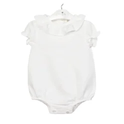 Bodysuit-blouse white linen