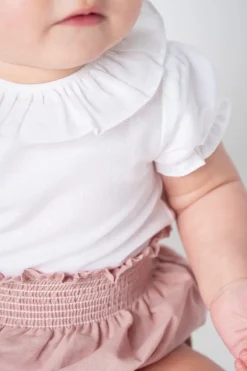 Bodysuit-blouse white linen