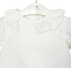 Bodysuit-blouse white linen