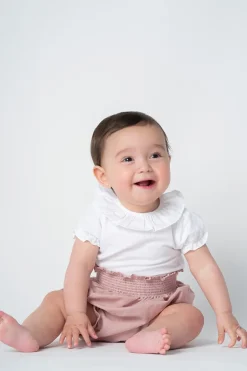 Bodysuit-blouse white linen