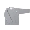 Buttoned thick knit grey sweater