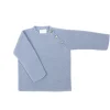 Buttoned thick knit sweater in blue