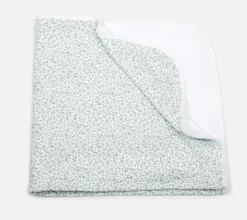 Green leaves swaddle blanket