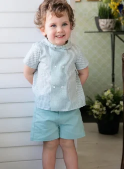 Green linen short