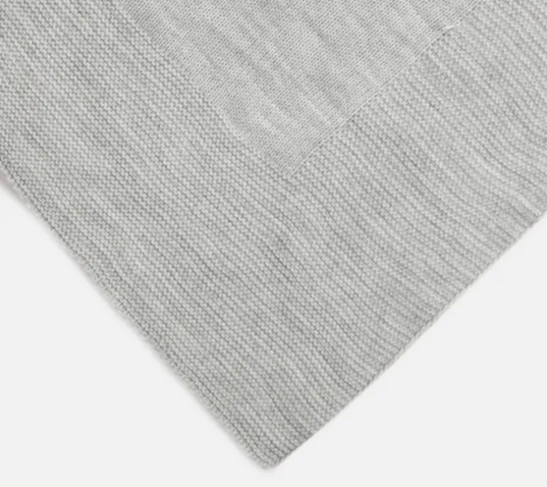 Grey knitted blanket