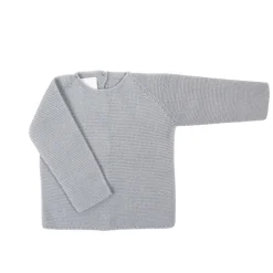 Grey thick knit baby sweater