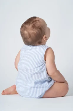 Julio romper blue stripes