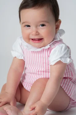 Julio romper Strawberry stripes