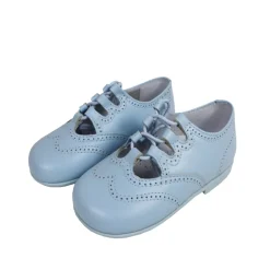 Lace up brogue shoes baby blue