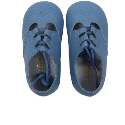 Lace up brogue shoes blue