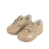 Lace up brogue shoes in beige