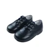 Lace up brogue shoes in navy blue