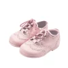 Lace up brogue shoes pink