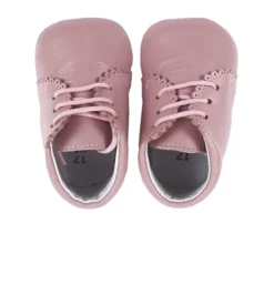 Lace up pram boots pastel pink