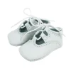 Lace up pram brogue shoes white
