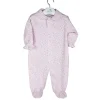 Long pink and white flowers sleepsuit