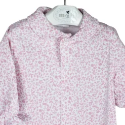 Long pink and white flowers sleepsuit