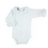 Long sleeve bodysuit with batiste collar in blue