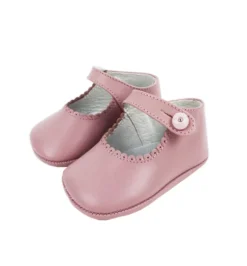 Mary Jane pram shoes pastel pink