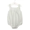 m&h baby romper. Green stripes