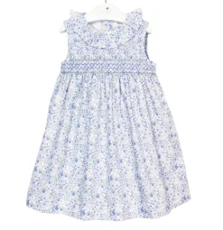 Paris Dress in a blue Almudena print