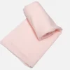 Pink knitted blanket