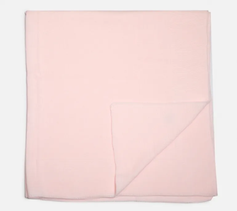 Pink knitted blanket