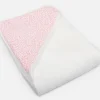 Pink leaves hooded towel.