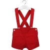 Red short with braces