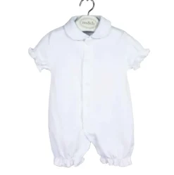 Short m&h sleepsuit in white